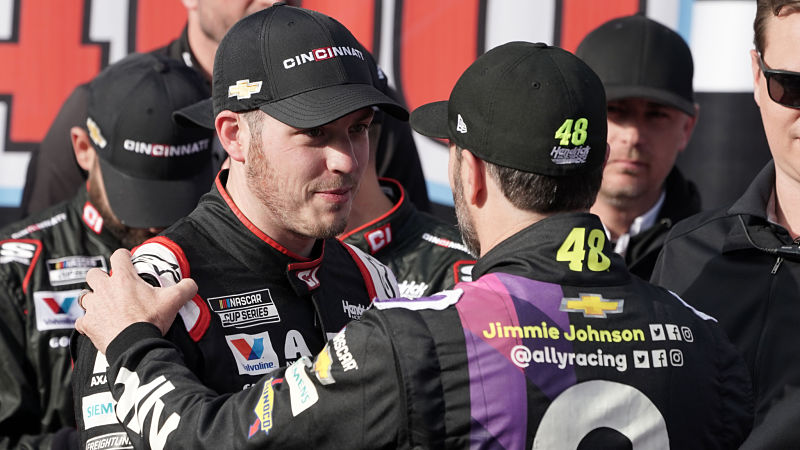 NASCAR drivers Alex Bowman and Jimmie Johnson