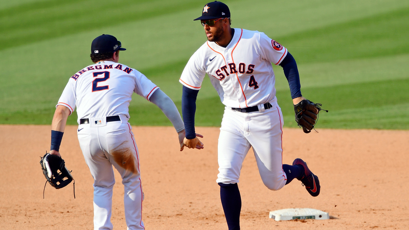Houston Astros' Alex Bregman, George Springer