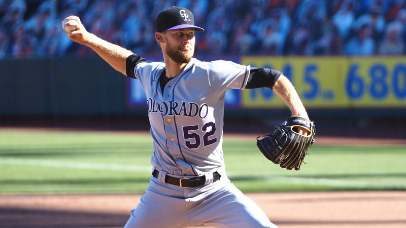 Colorado Rockies relief pitcher Daniel Bard