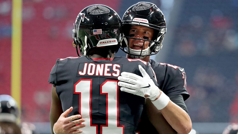 Atlanta Falcons quarterback Matt Ryan and receiver Julio Jones