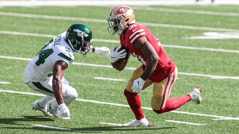 San Francisco 49ers running back Raheem Mostert