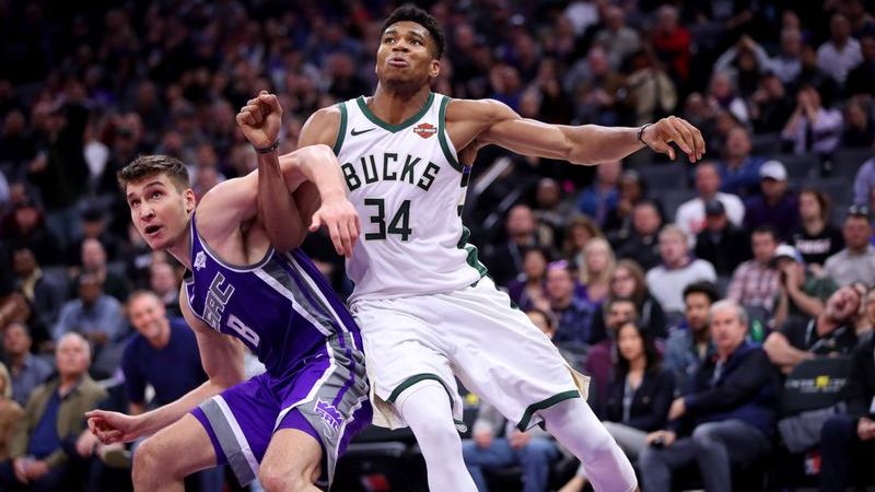 Milwaukee Bucks forward Giannis Antetokounmpo, Sacramento Kings guard Bogdan Bogdanovic