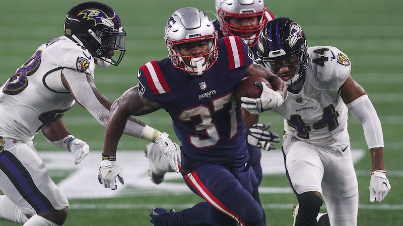 Patriots running back Damien Harris
