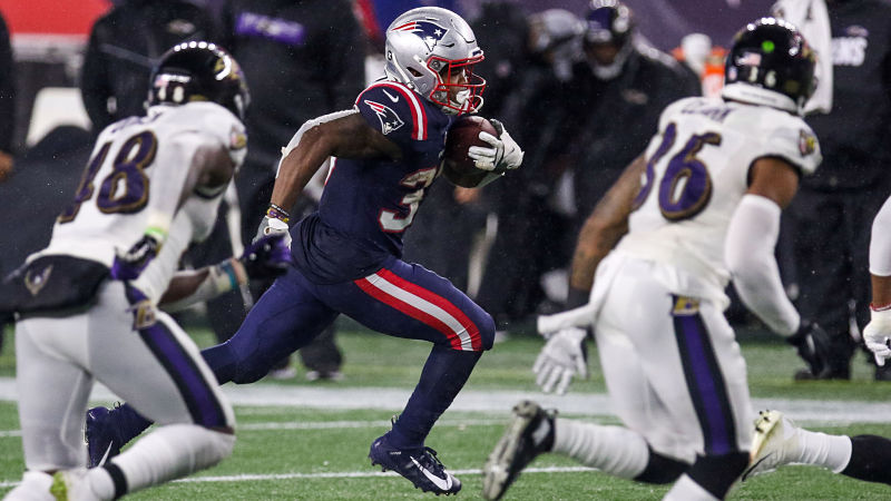 New England Patriots running back Damien Harris