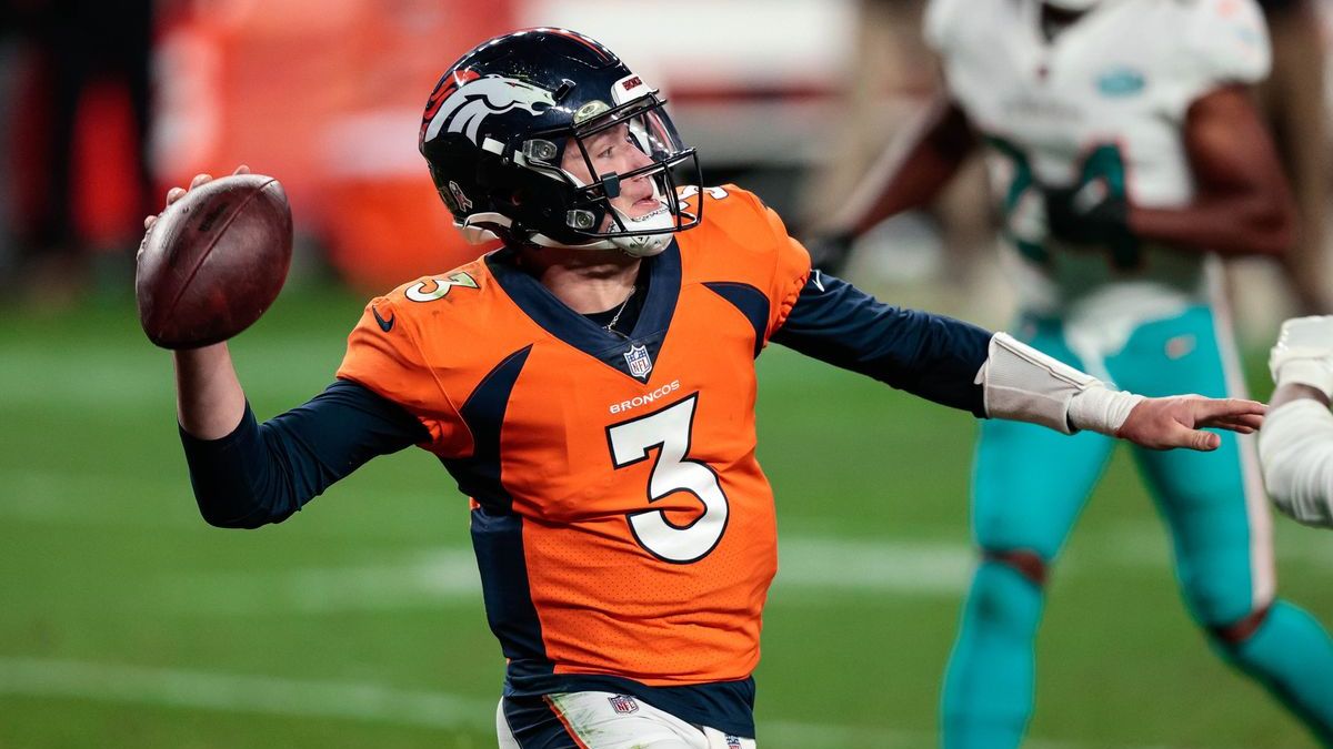 Denver Broncos quarterback Drew Lock