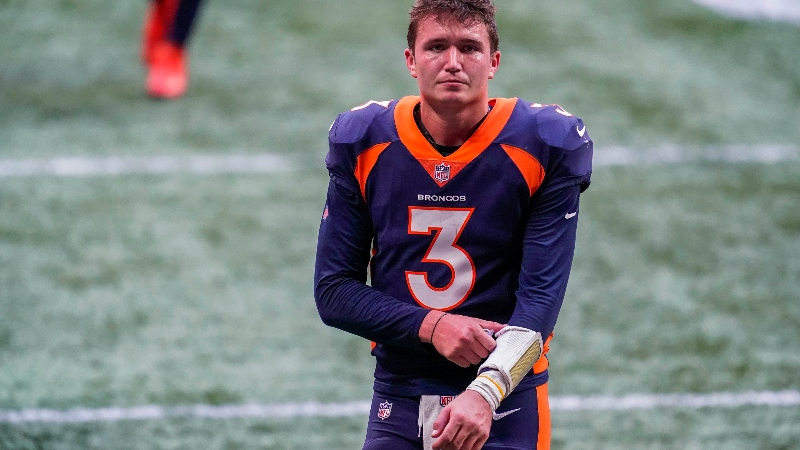 Denver Broncos quarterback Drew Lock