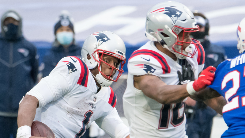 New England Patriots quarterback Cam Newton and wide receiver Jakobi Meyers