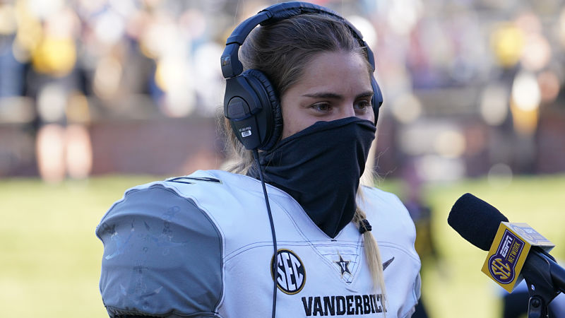 Vanderbilt Commodores place kicker Sarah Fuller