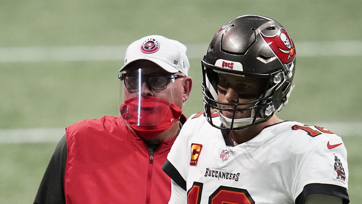 Tampa Bay Buccaneers head coach Bruce Arians and quarterback Tom Brady