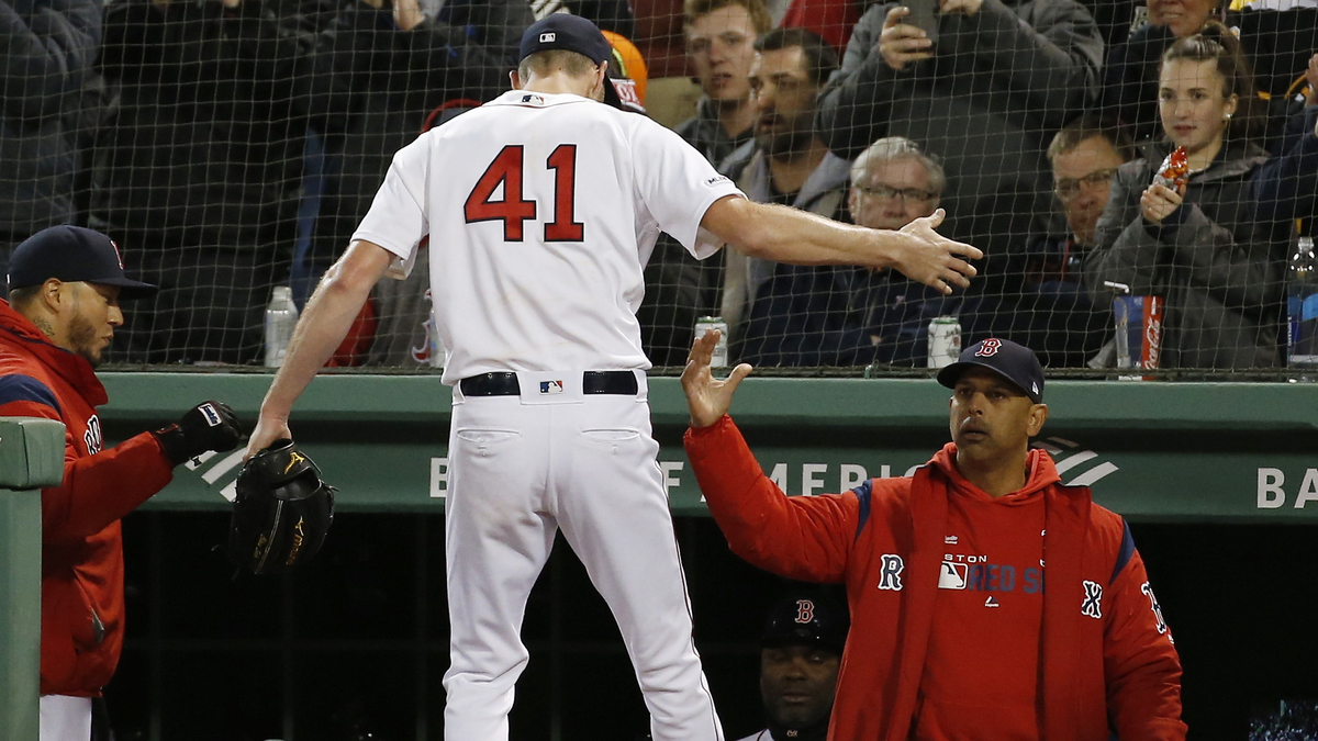 Boston Red Sox Pitcher Chris Sale And Manager Alex Cora