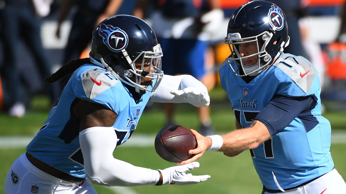 Tennessee Titans running back Derrick Henry, quarterback Ryan Tannehill