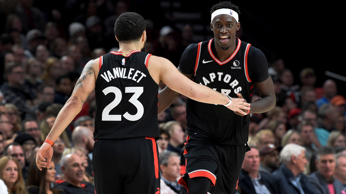 Toronto Raptors guard Fred VanVleet and forward Pascal Siakam
