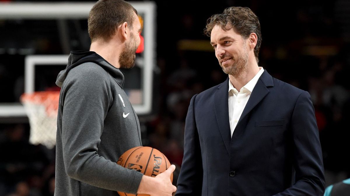 Los Angeles Lakers center Marc Gasol, NBA free agent Pau Gasol