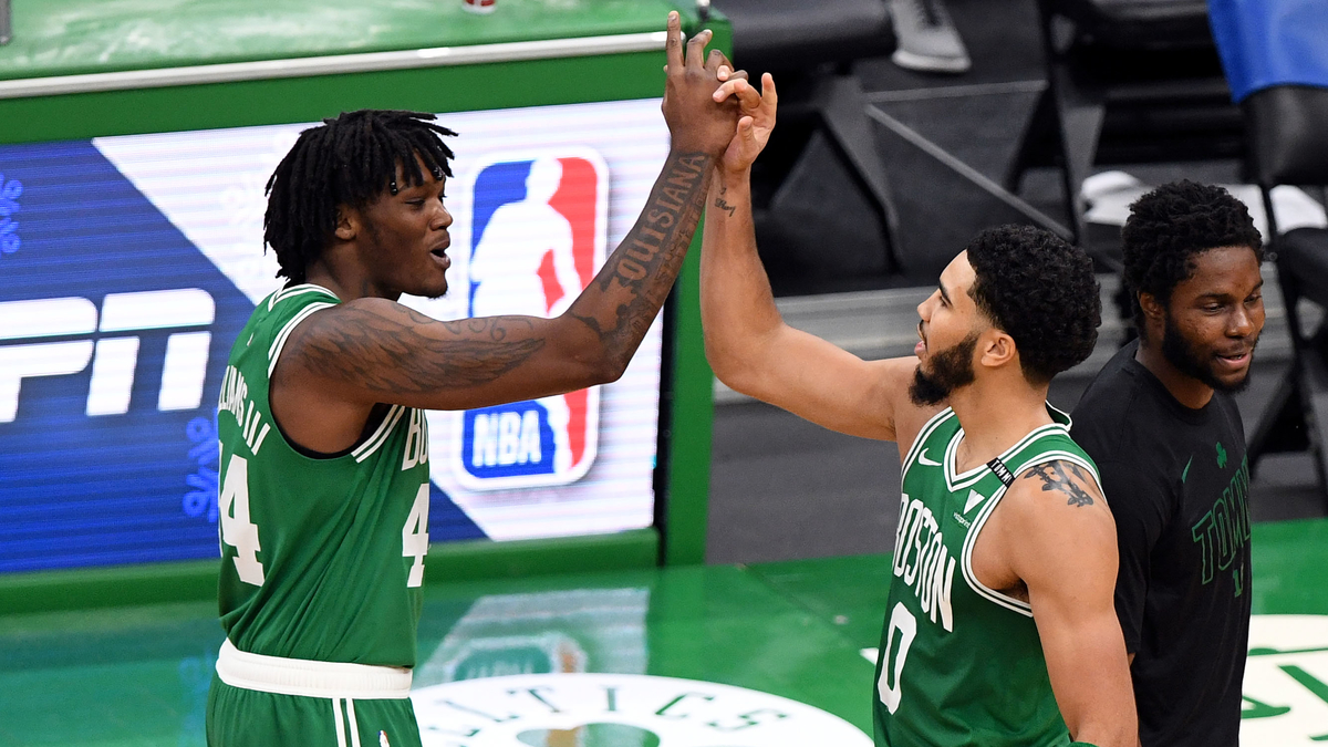 Boston Celtics Center Rob Williams And Forward Jayson Tatum