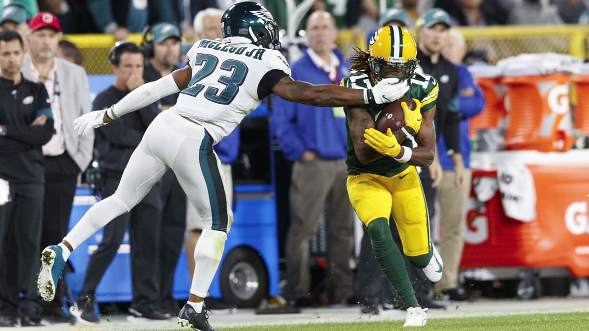 Philadelphia Eagles safety Rodney McLeod Jr. and Green Bay Packers wide receiver Davante Adams