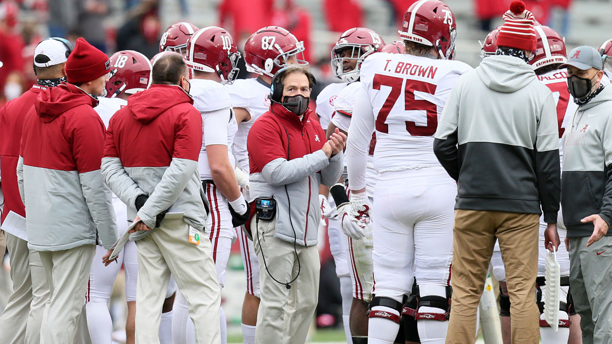 Alabama Crimson Tide head coach Nick Saban