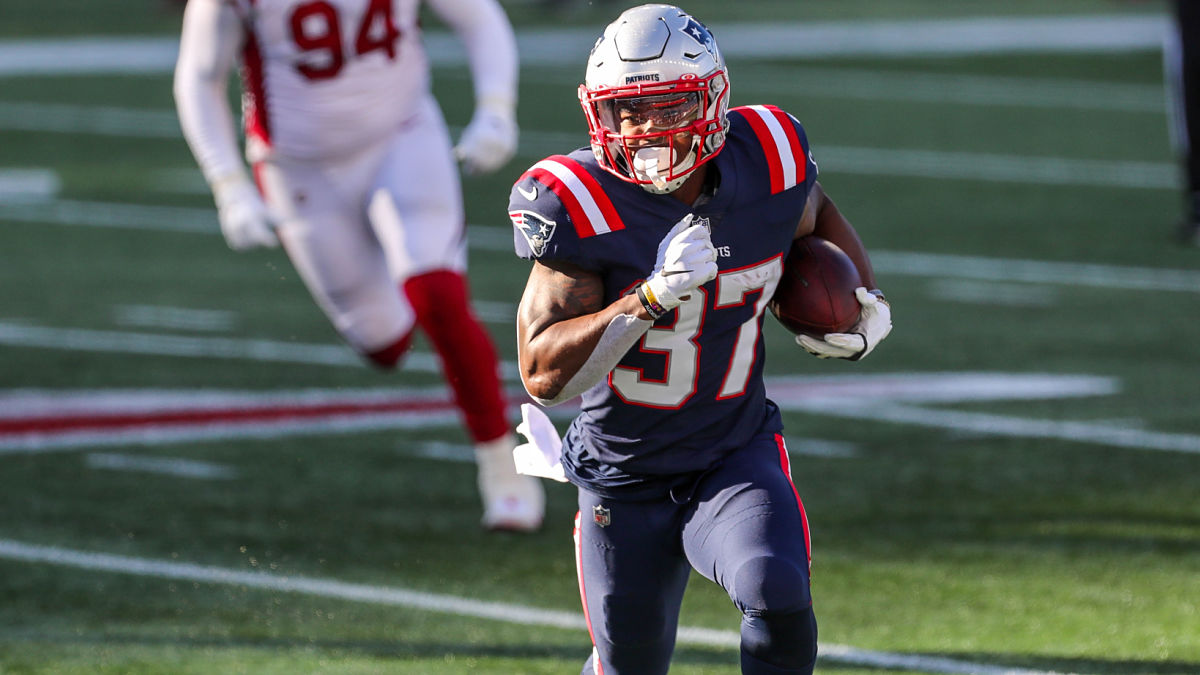 New England Patriots running back Damien Harris