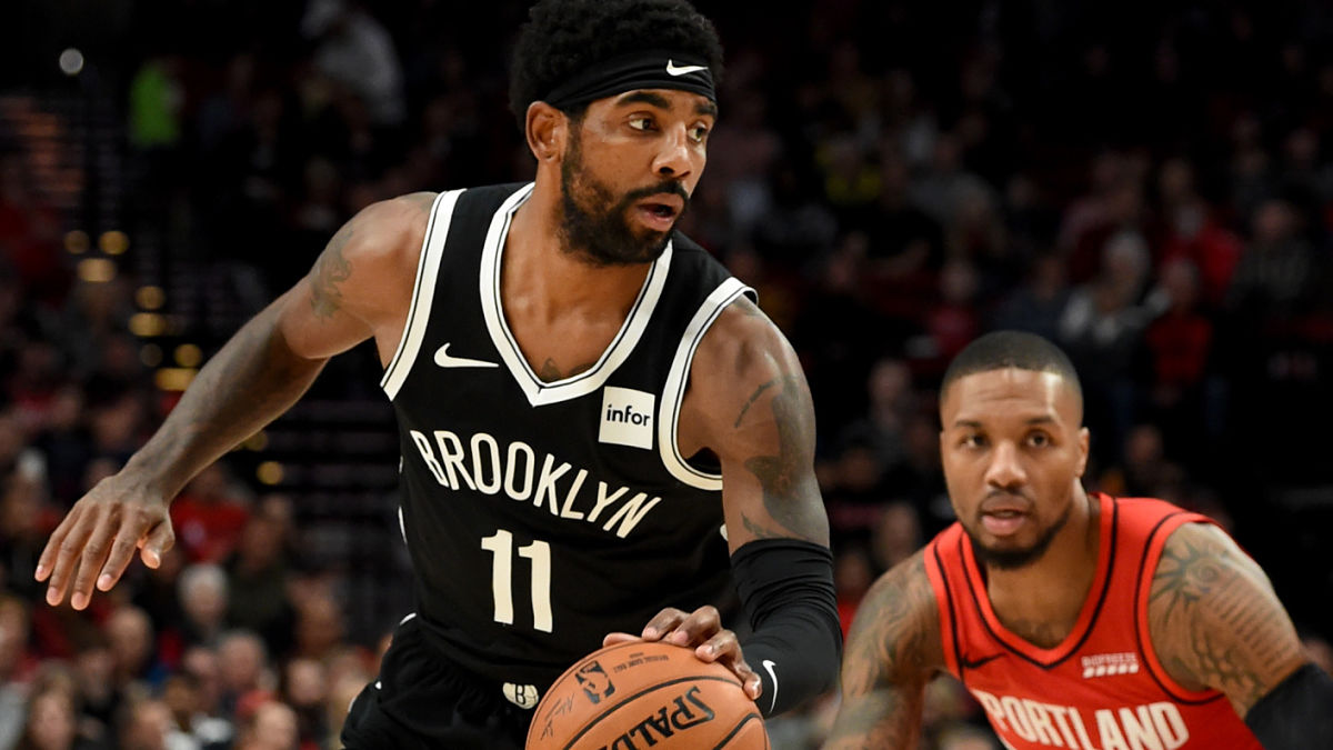 Brooklyn Nets guard Kyrie Irving and Portland Trail Blazers guard Damian Lillard