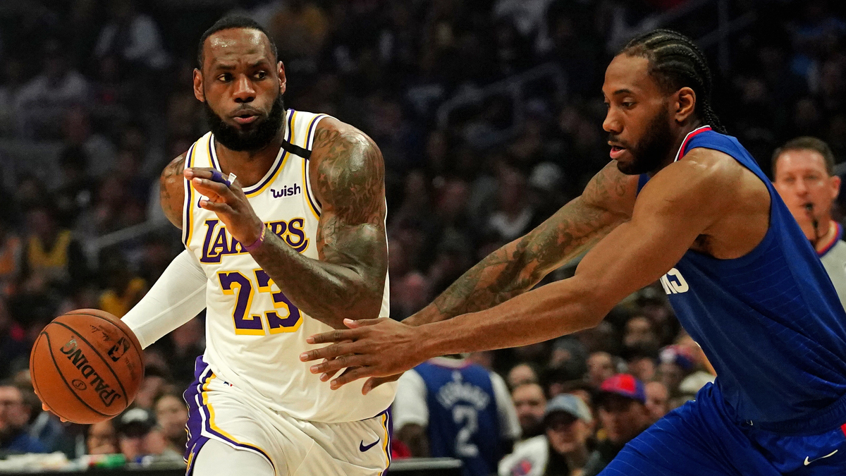 Los Angeles Lakers forward LeBron James, LA Clippers forward Kawhi Leonard