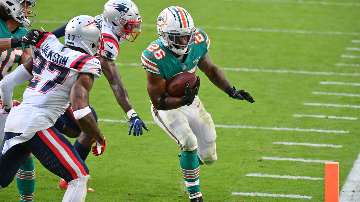 Miami Dolphins running back Salvon Ahmed