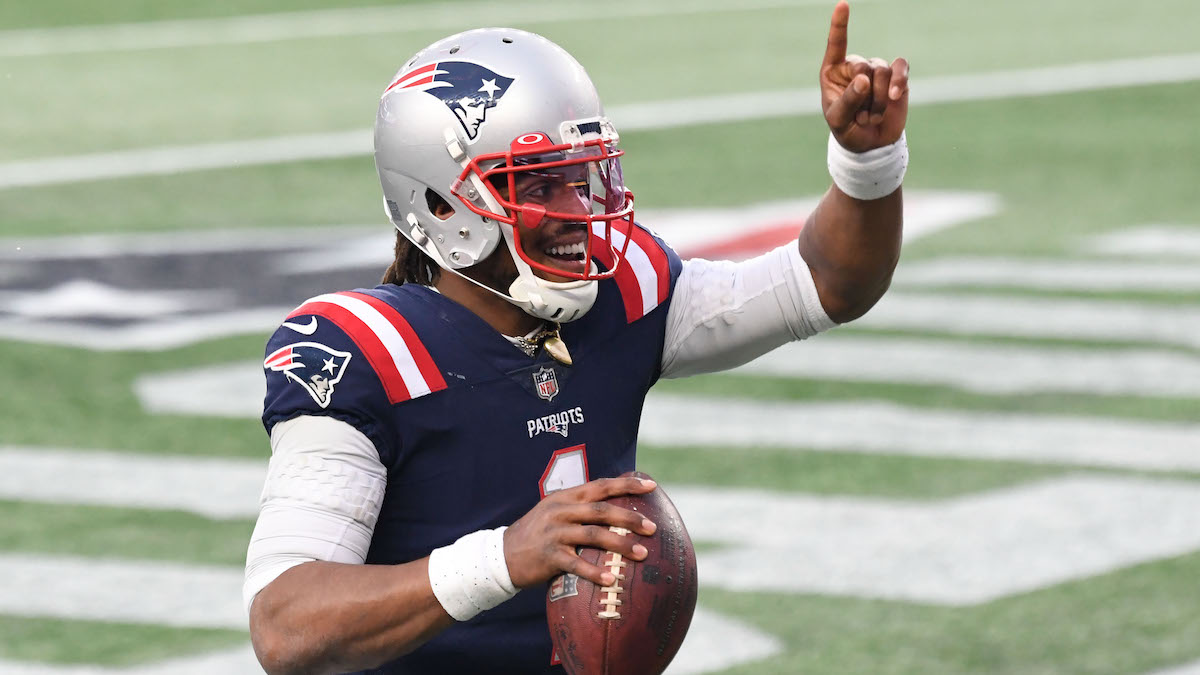 Patriots quarterback Cam Newton