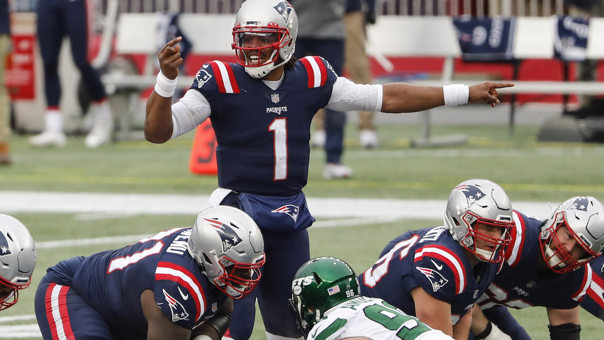 Patriots quarterback Cam Newton