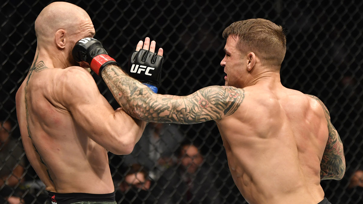 UFC fighters Conor McGregor and Dustin Poirier