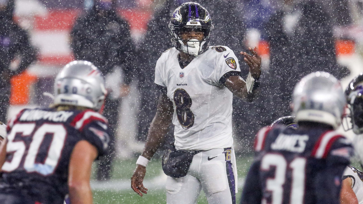 Ravens quarterback Lamar Jackson, Patriots