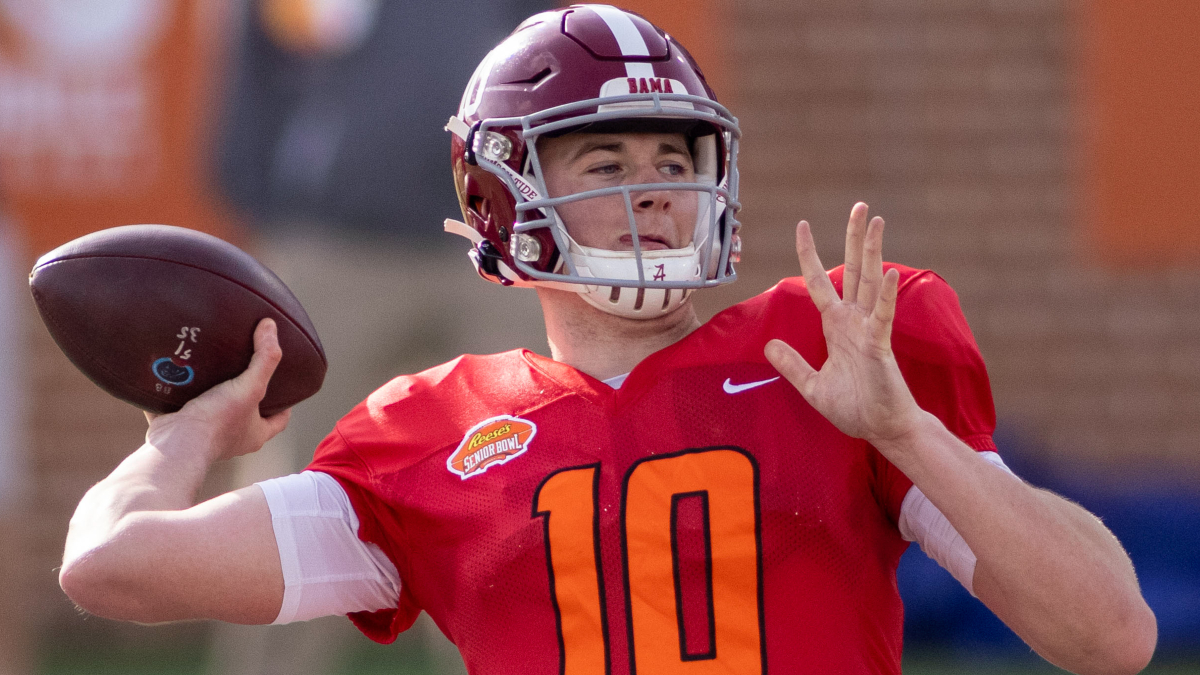 American quarterback Mac Jones of Alabama