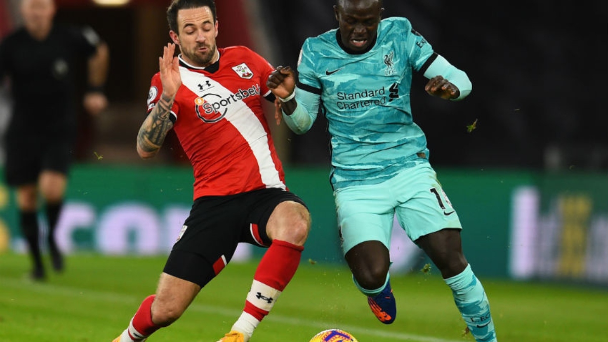 Liverpool forward Sadio Mane (right) and Southampton forward Danny Ings
