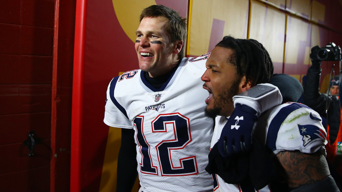 Patriots quarterback Tom Brady, safety Patrick Chung