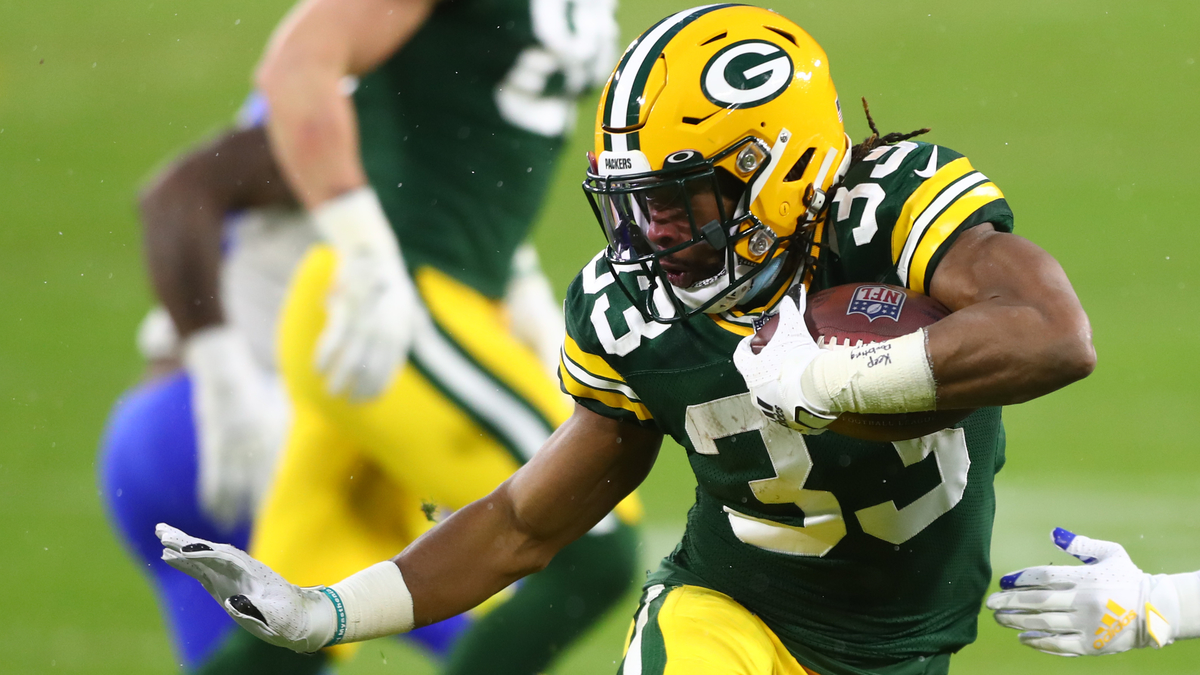 Green Bay Packers running back Aaron Jones