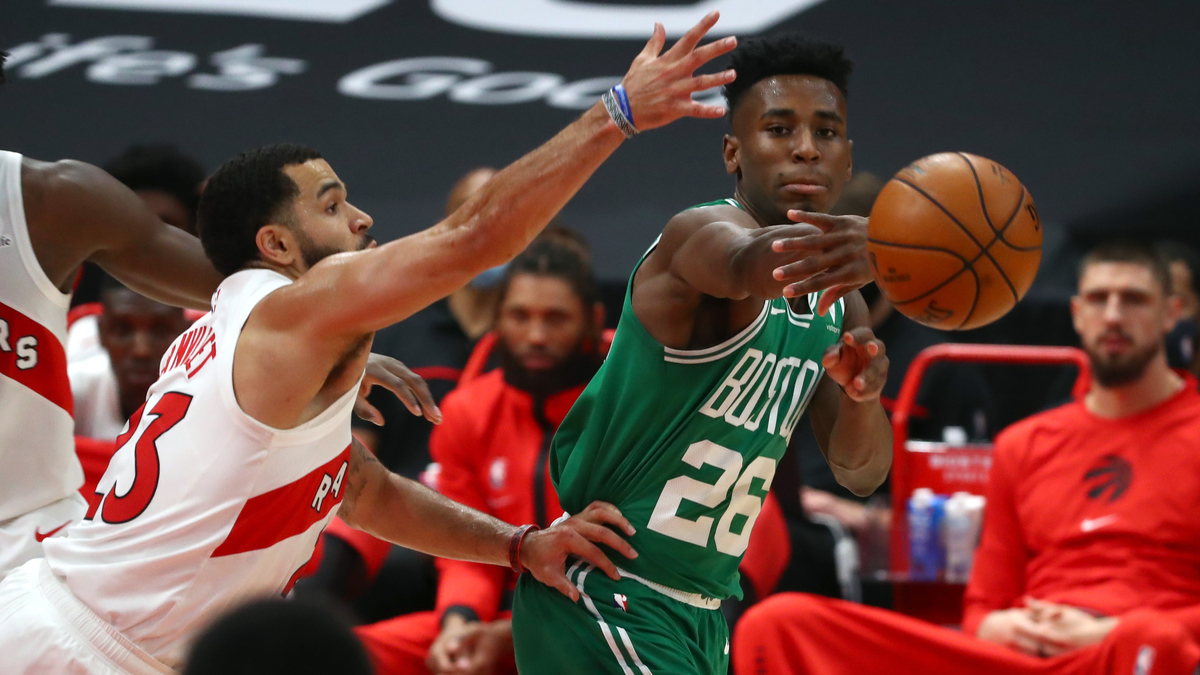 Boston Celtics forward Aaron Nesmith