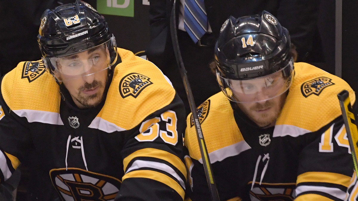 Boston Bruins winger Chris Wagner, Brad Marchand