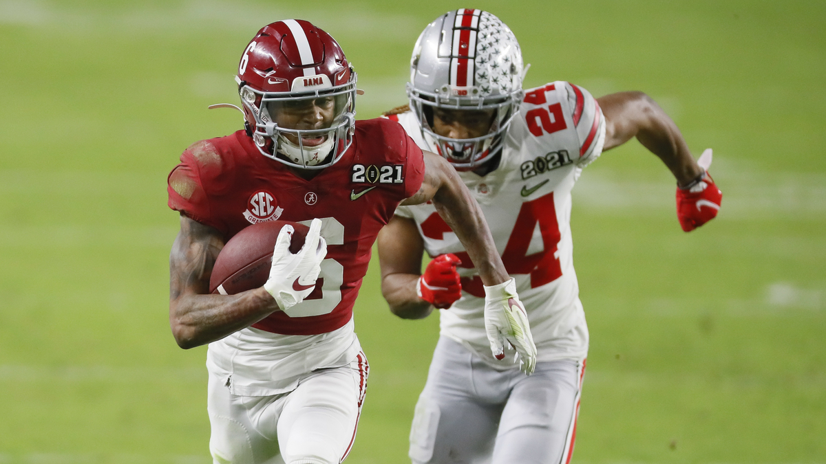 Alabama Crimson Tide wide receiver DeVonta Smith, Ohio State Buckeyes cornerback Shaun Wade