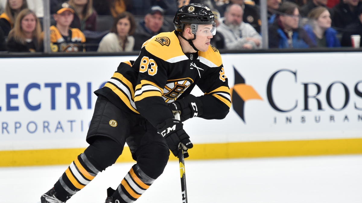 Boston Bruins winger Karson Kuhlman