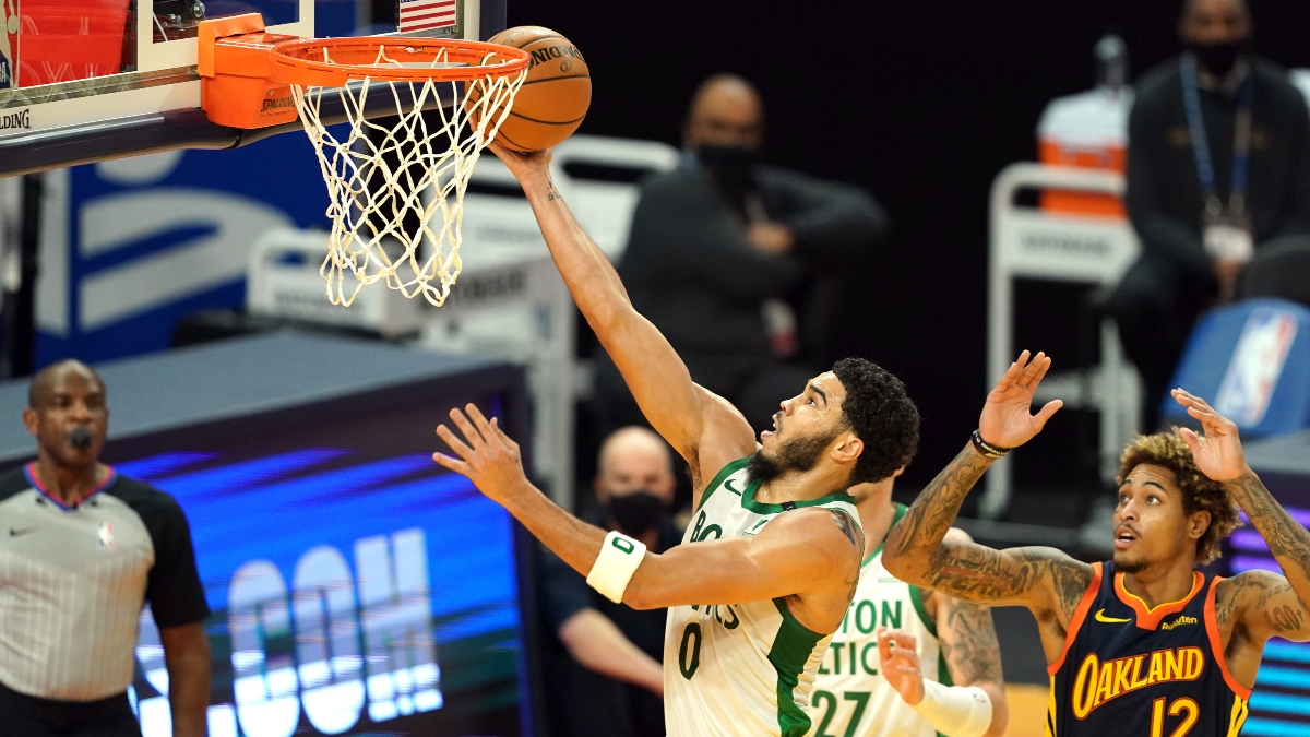 Boston Celtics forward Jayson Tatum (0)