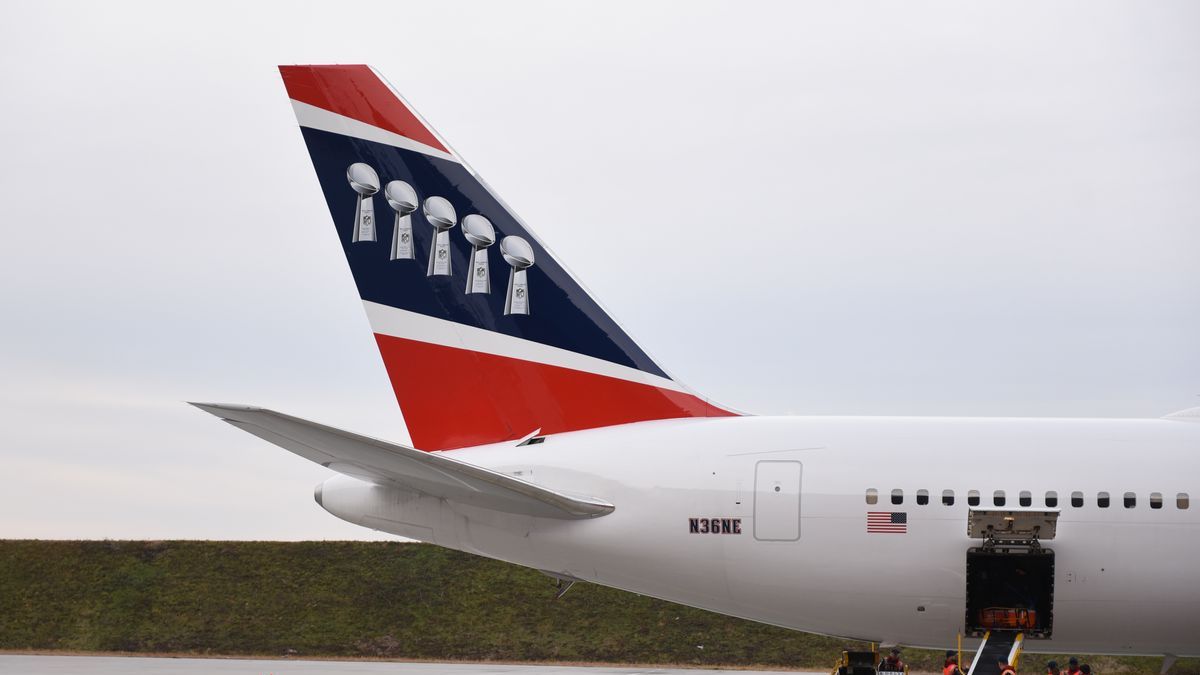 New England Patriots Team Plane