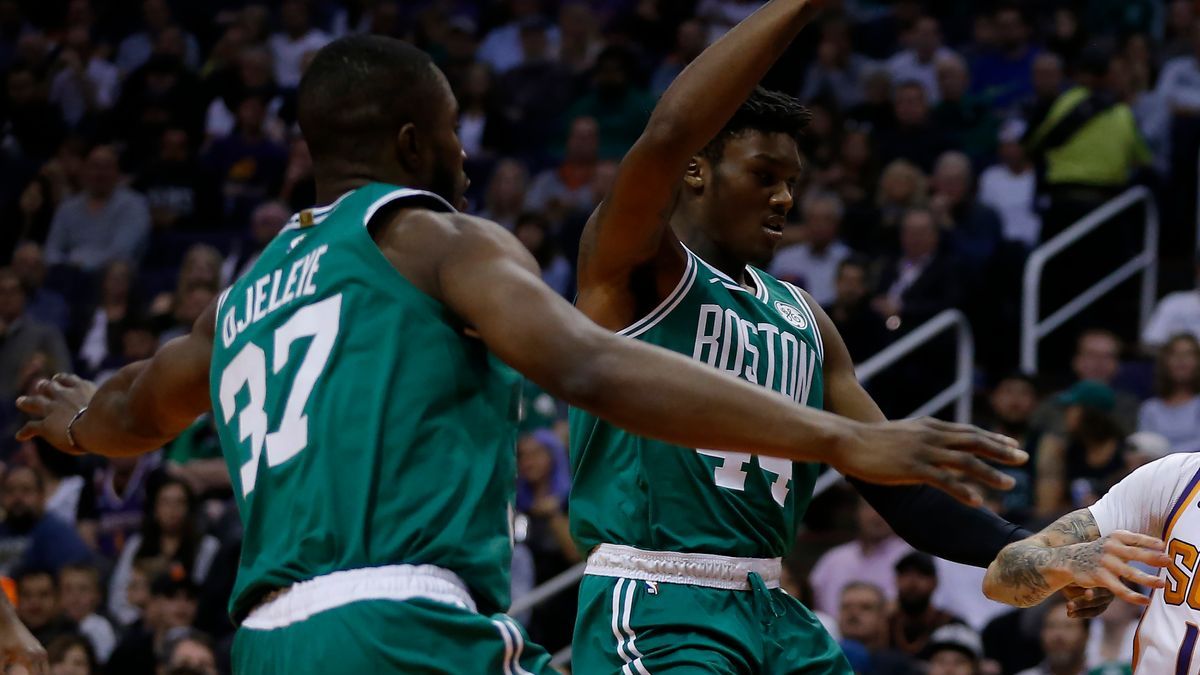 Boston Celtics forward Semi Ojeleye, center Robert Williams