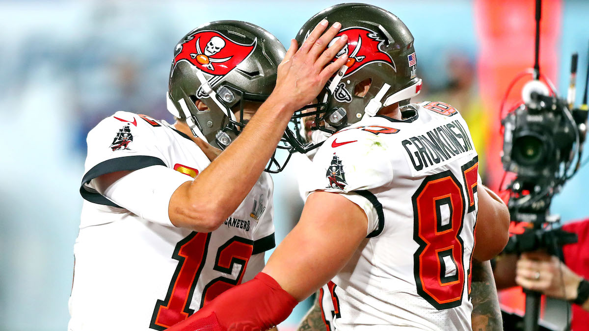 Buccaneers QB Tom Brady, tight end Rob Gronkowski