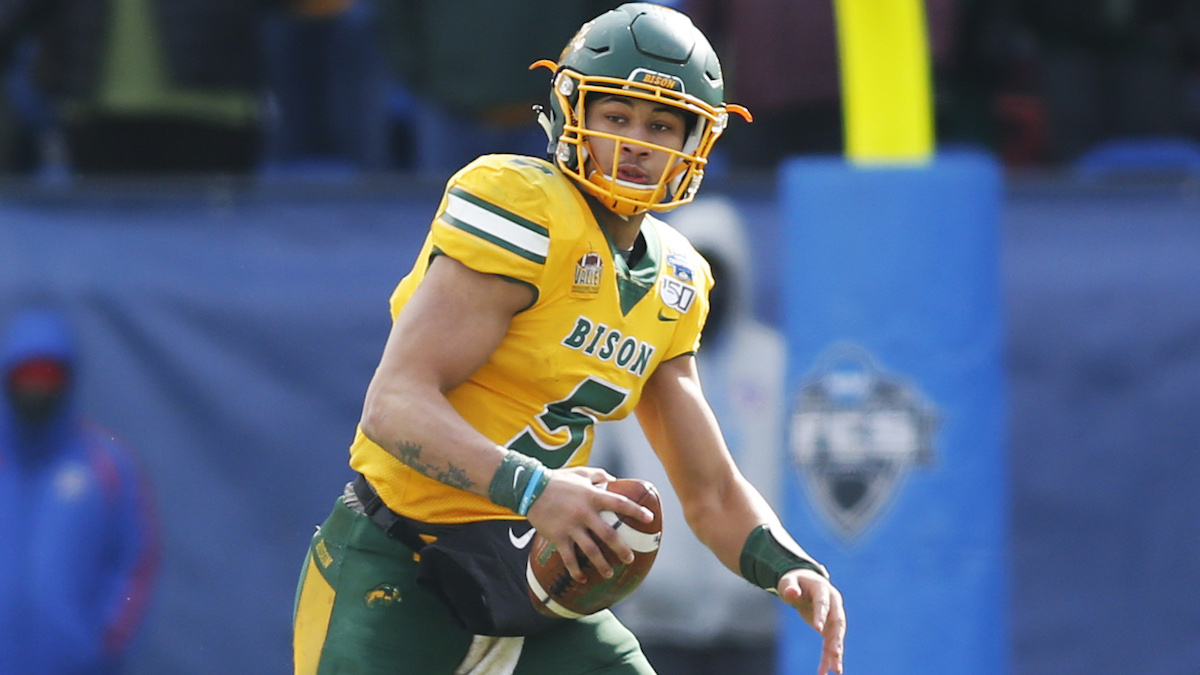 North Dakota State QB Trey Lance was mocked the Patriots by ESPN