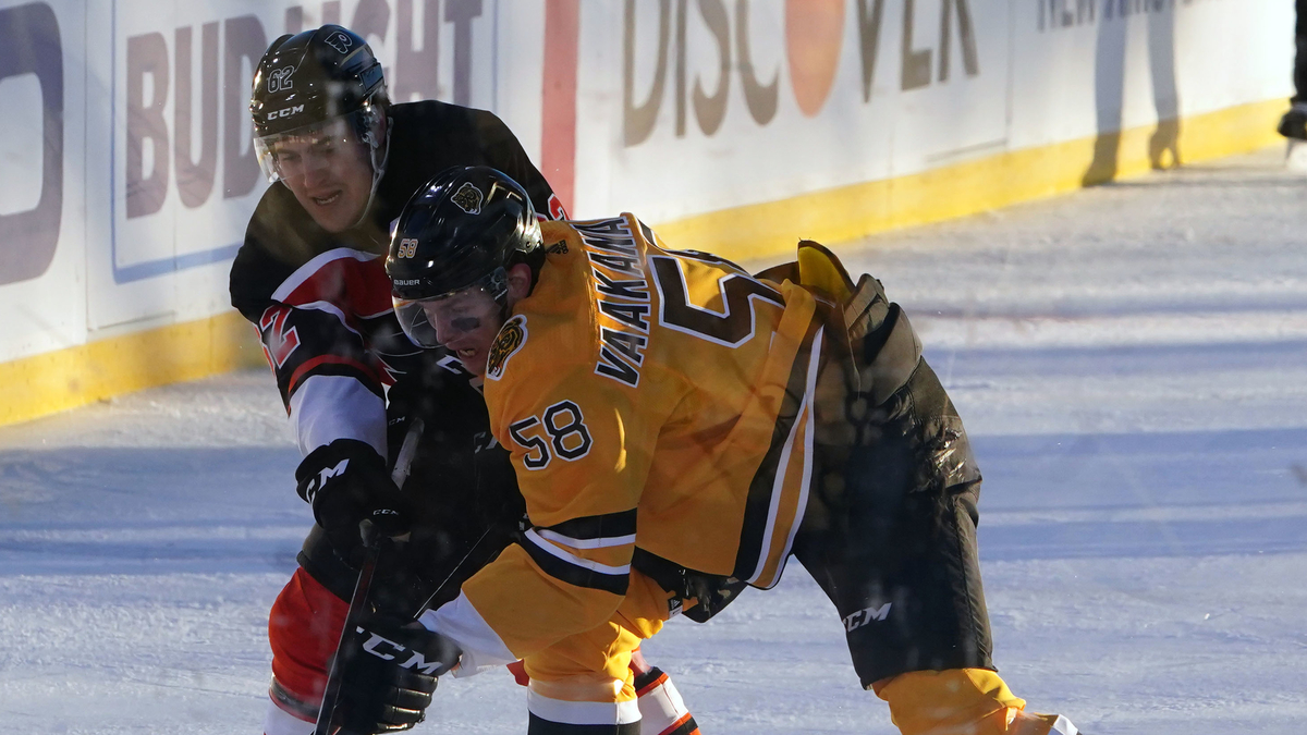 Boston Bruins defenseman Urho Vaakanainen