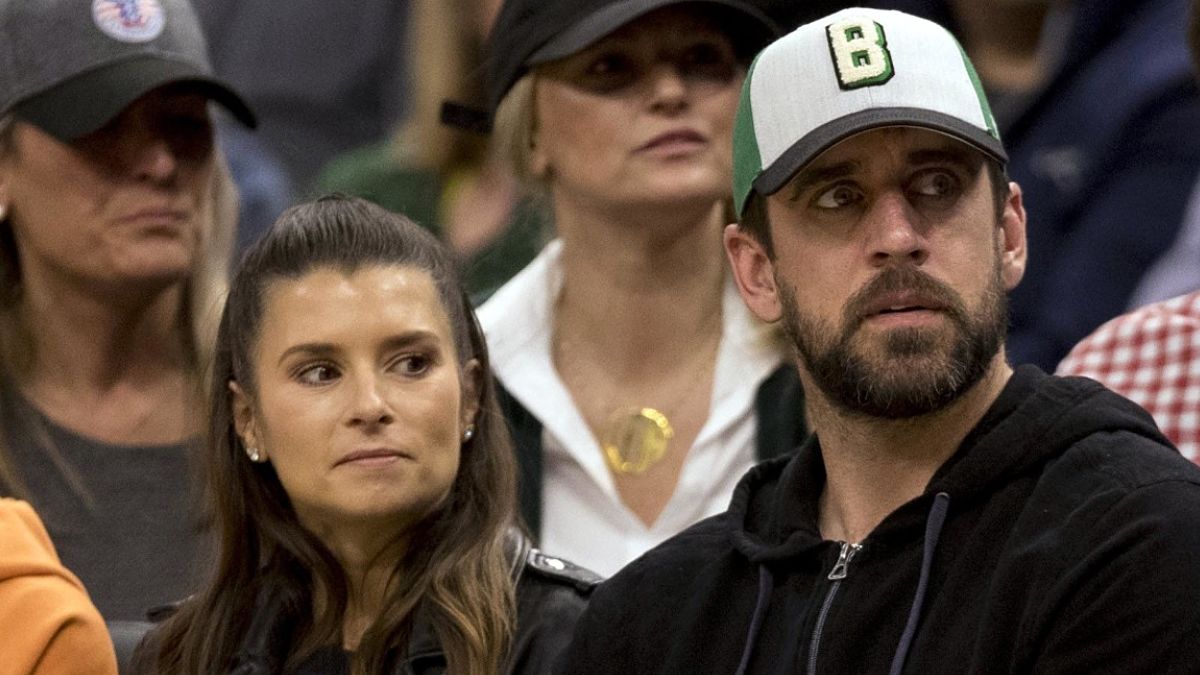 Retired NASCAR driver Danica Patrick and Green Bay Packers quarterback Aaron Rodgers