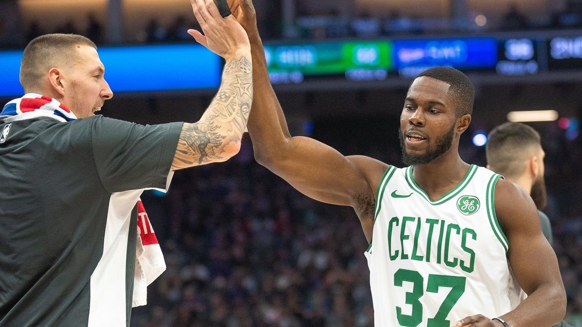 Boston Celtics center Daniel Theis, forward Semi Ojeleye