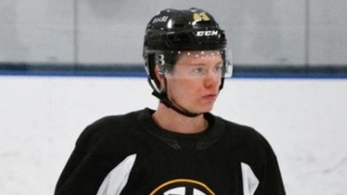 Boston Bruins defenseman Jack Ahcan