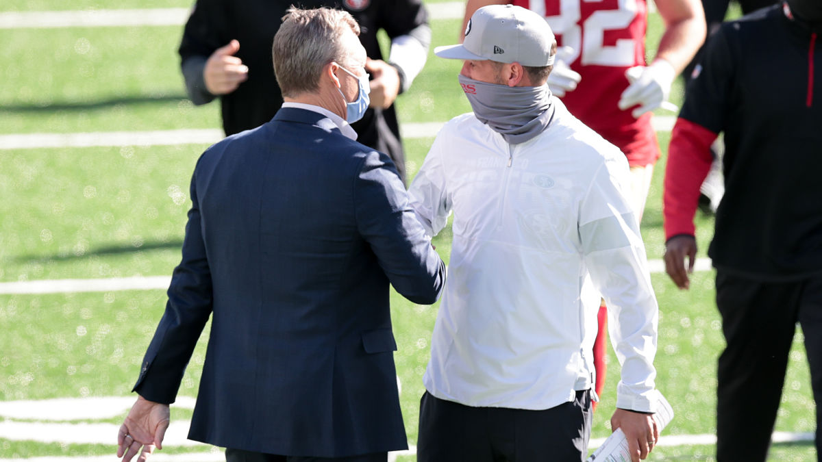 San Francisco 49ers general manager John Lynch and head coach Kyle Shanahan