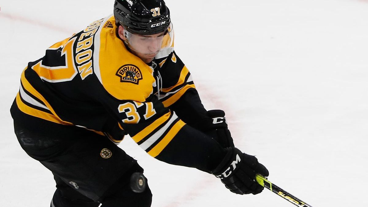 Boston Bruins center Patrice Bergeron