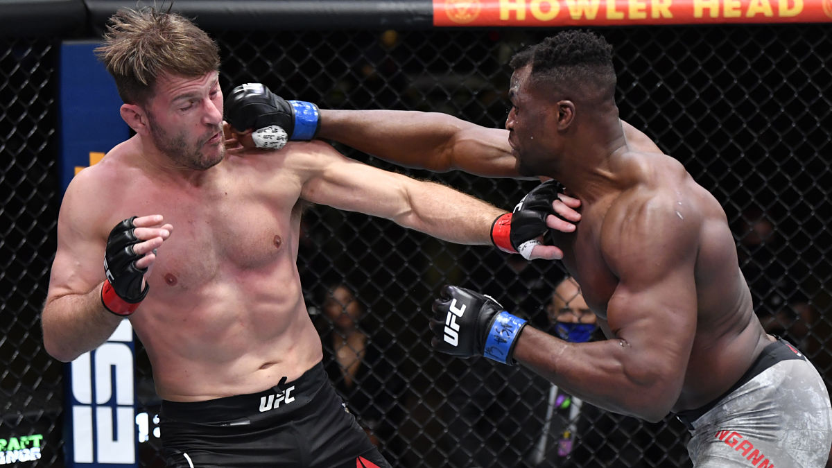 Francis UFC fighters Ngannou and Stipe Miocic