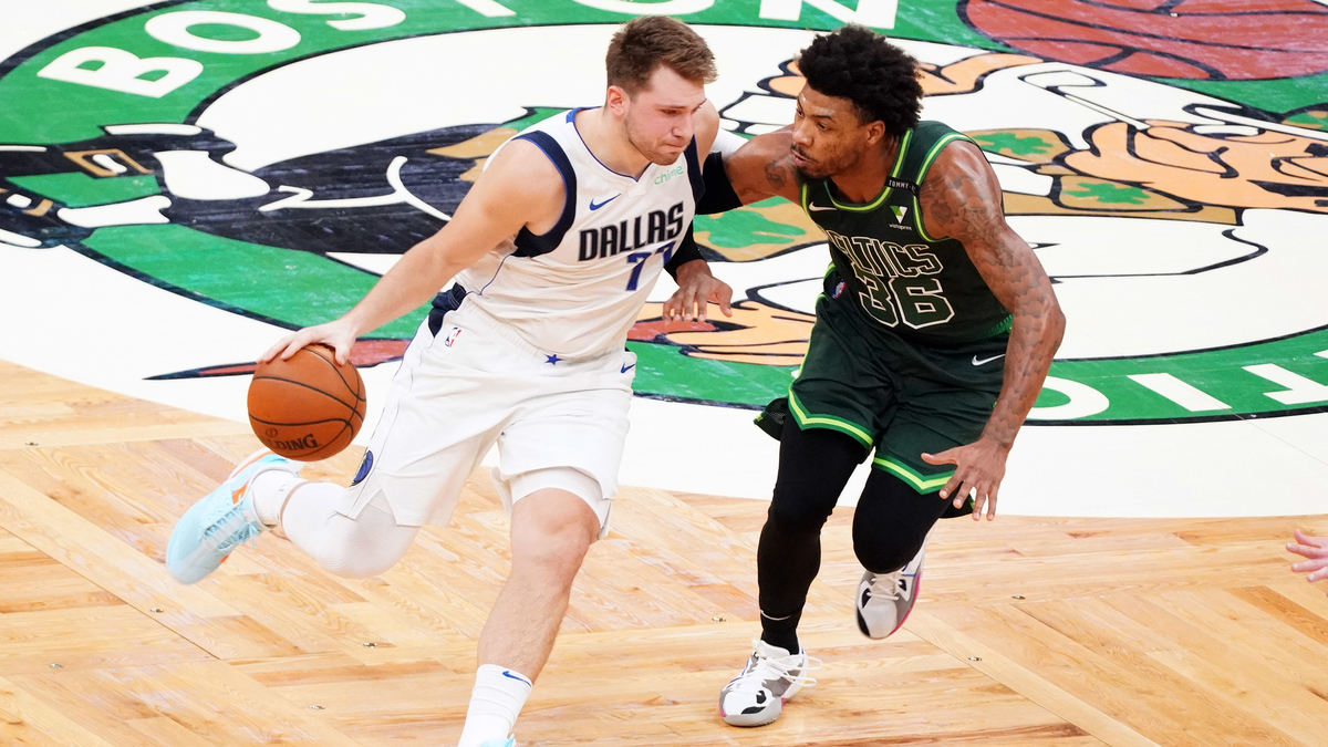 Dallas Mavericks guard Luka Doncic, Boston Celtics guard Marcus Smart