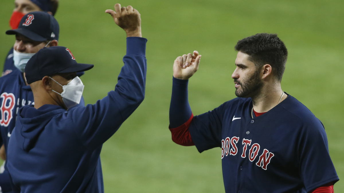Boston Red Sox Manager Alex Cora And Designated Hitter J.D. Martinez